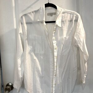 LOFT- Ladies Blue Oxford /Button-Up Loft Shirt